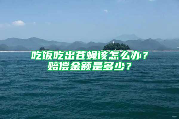 吃饭吃出苍蝇该怎么办？赔偿金额是多少？