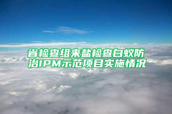 省检查组来盐检查白蚁防治IPM示范项目实施情况