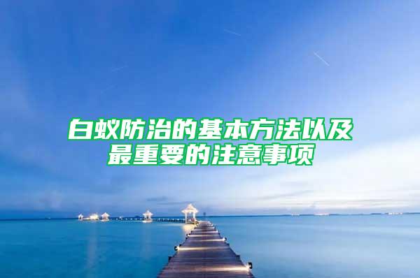 白蚁防治的基本方法以及最重要的注意事项