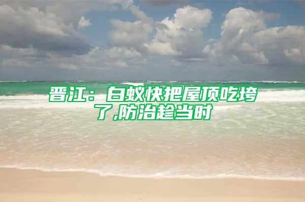 晋江：白蚁快把屋顶吃垮了,防治趁当时