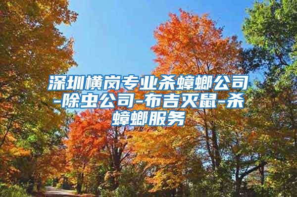 深圳横岗专业杀蟑螂公司-除虫公司-布吉灭鼠-杀蟑螂服务