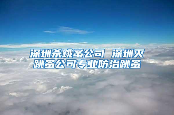 深圳杀跳蚤公司 深圳灭跳蚤公司专业防治跳蚤