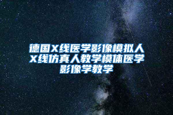 德国X线医学影像模拟人X线仿真人教学模体医学影像学教学