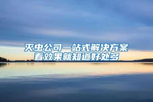 灭虫公司一站式解决方案看效果就知道好处多