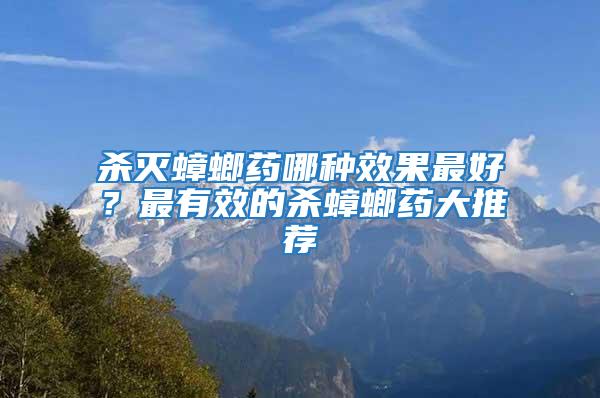 杀灭蟑螂药哪种效果最好？最有效的杀蟑螂药大推荐