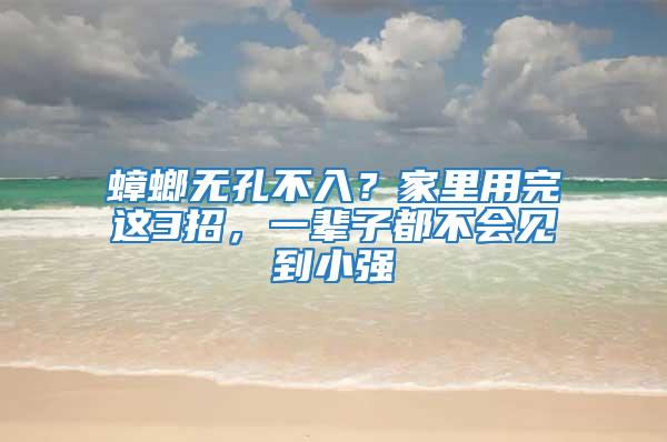 蟑螂无孔不入？家里用完这3招，一辈子都不会见到小强