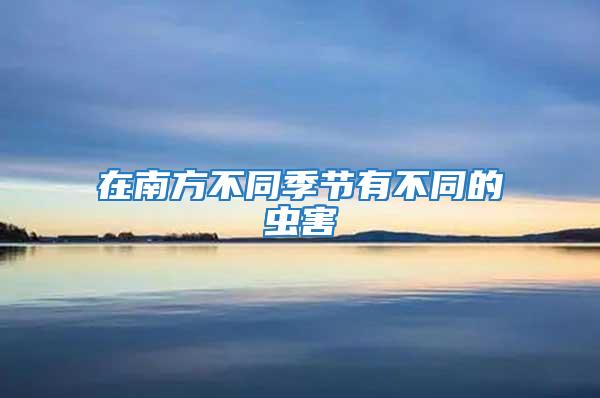 在南方不同季节有不同的虫害