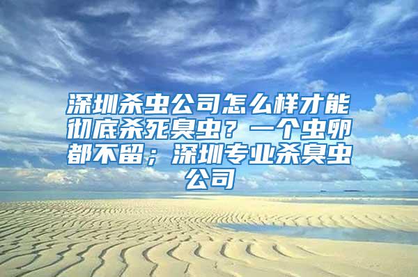 深圳杀虫公司怎么样才能彻底杀死臭虫？一个虫卵都不留；深圳专业杀臭虫公司