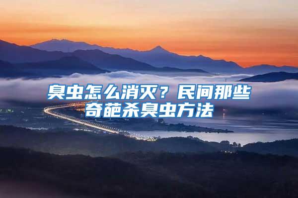 臭虫怎么消灭？民间那些奇葩杀臭虫方法