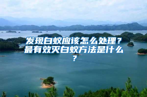 发现白蚁应该怎么处理？最有效灭白蚁方法是什么？