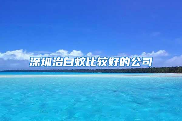 深圳治白蚁比较好的公司