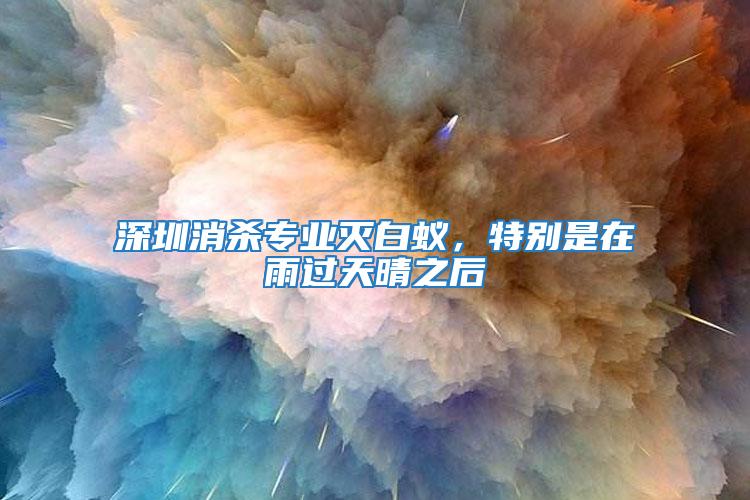 深圳消杀专业灭白蚁，特别是在雨过天晴之后