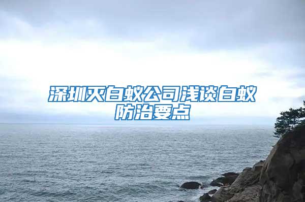 深圳灭白蚁公司浅谈白蚁防治要点