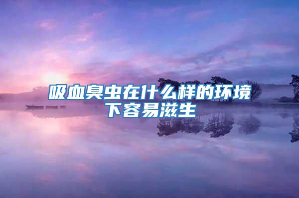 吸血臭虫在什么样的环境下容易滋生