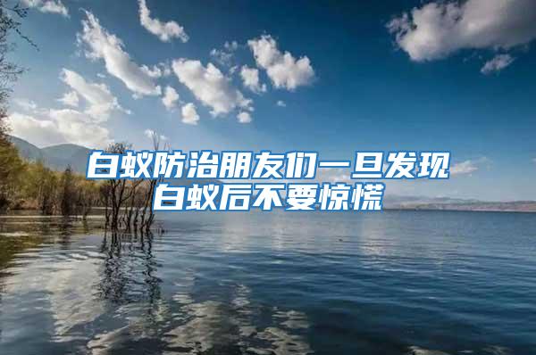 白蚁防治朋友们一旦发现白蚁后不要惊慌