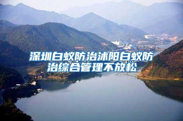 深圳白蚁防治沭阳白蚁防治综合管理不放松