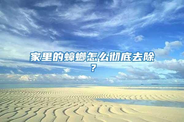 家里的蟑螂怎么彻底去除？