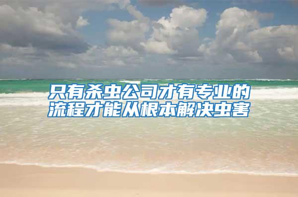 只有杀虫公司才有专业的流程才能从根本解决虫害