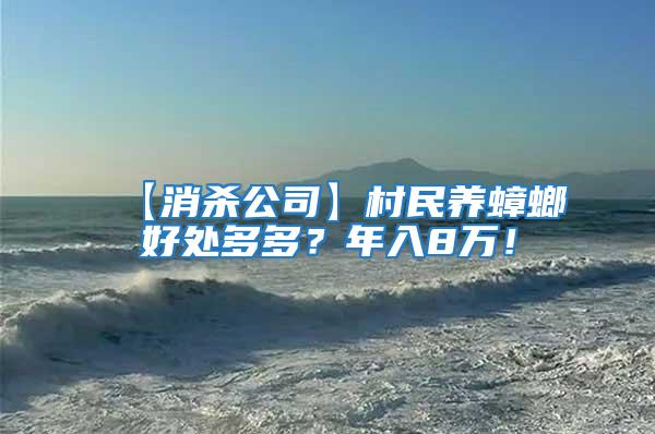 【消杀公司】村民养蟑螂好处多多？年入8万！