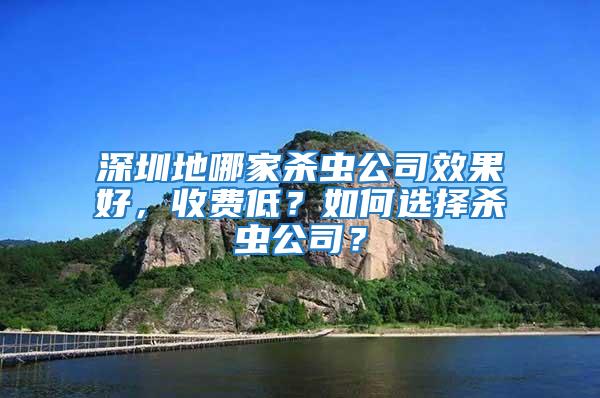 深圳地哪家杀虫公司效果好，收费低？如何选择杀虫公司？