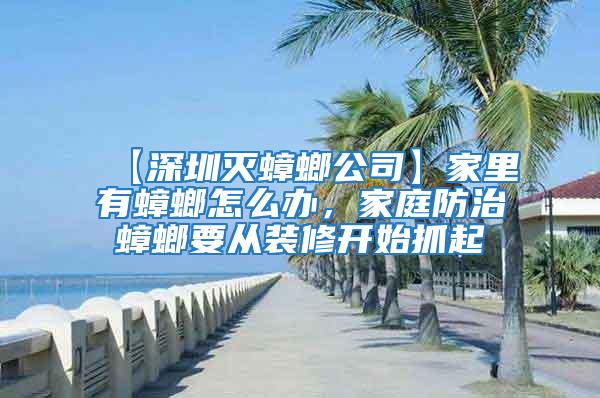 【深圳灭蟑螂公司】家里有蟑螂怎么办，家庭防治蟑螂要从装修开始抓起