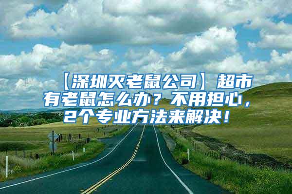 【深圳灭老鼠公司】超市有老鼠怎么办？不用担心，2个专业方法来解决！