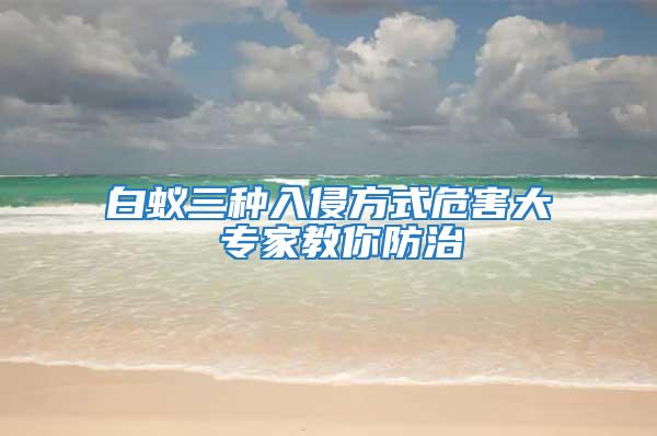 白蚁三种入侵方式危害大 专家教你防治