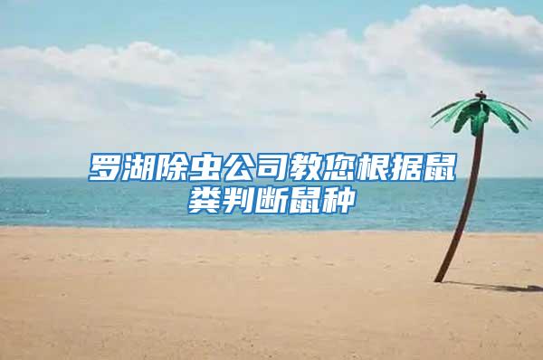 罗湖除虫公司教您根据鼠粪判断鼠种