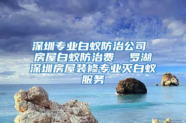 深圳专业白蚁防治公司 房屋白蚁防治费  罗湖深圳房屋装修专业灭白蚁服务