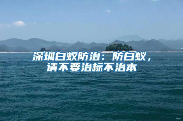 深圳白蚁防治：防白蚁，请不要治标不治本