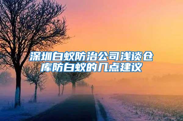 深圳白蚁防治公司浅谈仓库防白蚁的几点建议