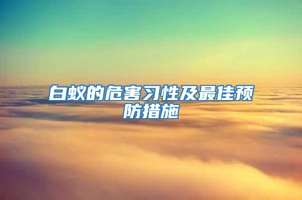 白蚁的危害习性及最佳预防措施