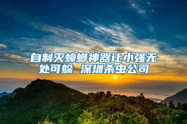 自制灭蟑螂神器让小强无处可躲 深圳杀虫公司