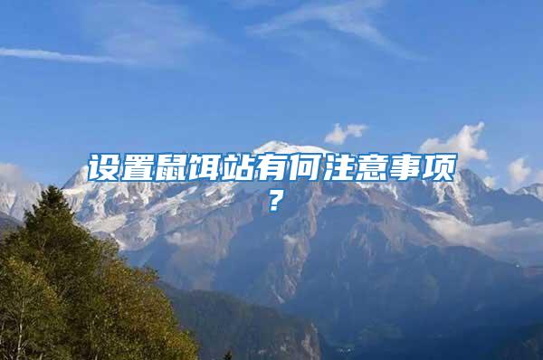 设置鼠饵站有何注意事项？