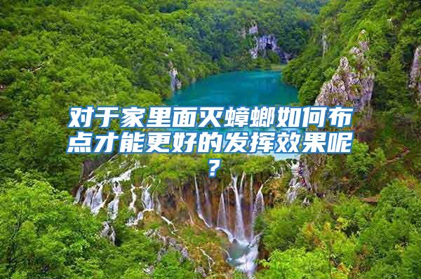 对于家里面灭蟑螂如何布点才能更好的发挥效果呢？