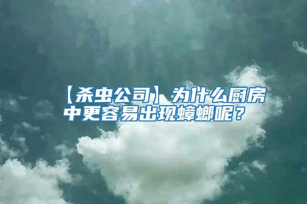 【杀虫公司】为什么厨房中更容易出现蟑螂呢？