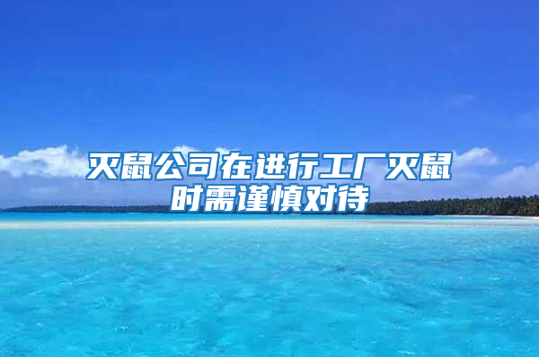 灭鼠公司在进行工厂灭鼠时需谨慎对待