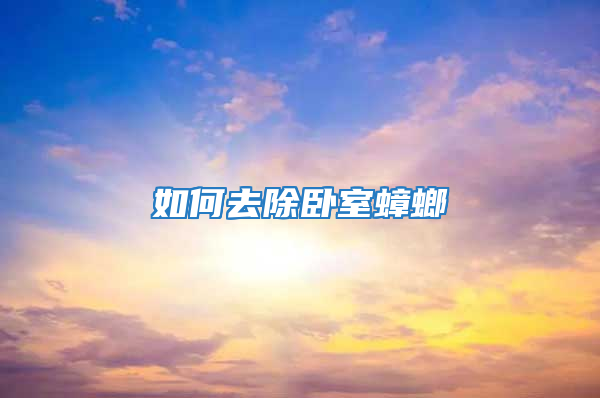 如何去除卧室蟑螂