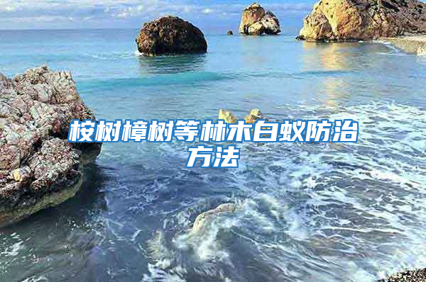 桉树樟树等林木白蚁防治方法