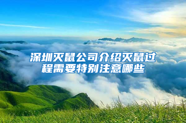 深圳灭鼠公司介绍灭鼠过程需要特别注意哪些