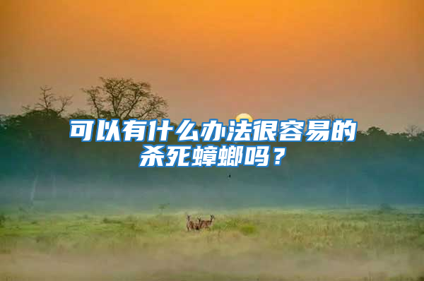 可以有什么办法很容易的杀死蟑螂吗？