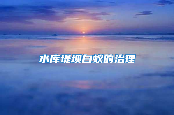 水库堤坝白蚁的治理