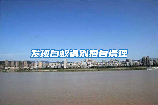 发现白蚁请别擅自清理
