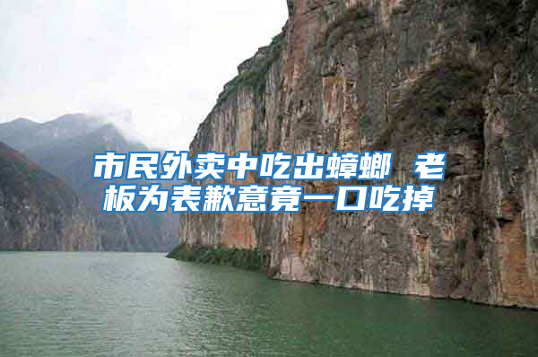 市民外卖中吃出蟑螂 老板为表歉意竟一口吃掉