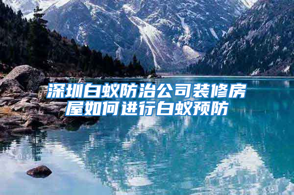 深圳白蚁防治公司装修房屋如何进行白蚁预防