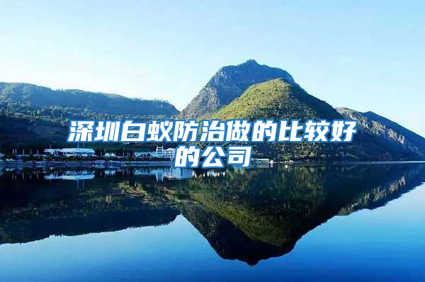 深圳白蚁防治做的比较好的公司