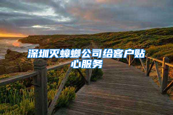 深圳灭蟑螂公司给客户贴心服务